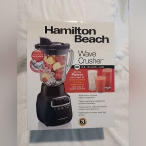 Hamilton Beach wave crusher 40 OZ glass jar blender